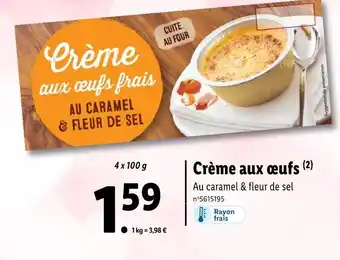 Lidl Crème aux œufs offre