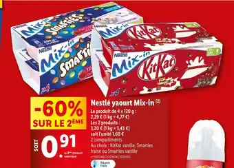 Lidl Nestlé yaourt Mix‐in offre