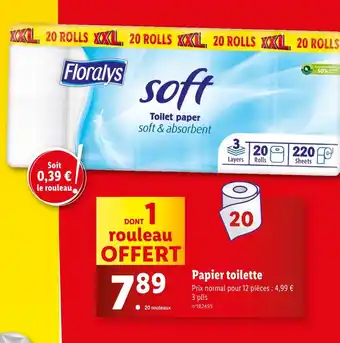 Lidl Floralys Papier toilette offre