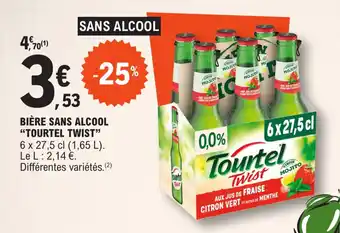 E.Leclerc BIÈRE SANS ALCOOL "TOURTEL TWIST" offre