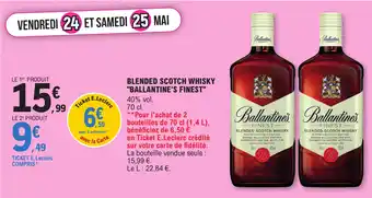 E.Leclerc BLENDED SCOTCH WHISKY "BALLANTINE'S FINEST" offre