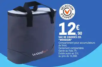E.Leclerc SAC DE COURSES 22L "WOODSUN" offre