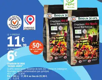 E.Leclerc CHARBON DE BOIS "BEAUX JOURS" offre