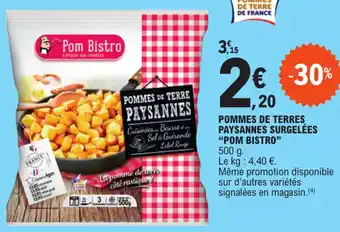 E.Leclerc POMMES DE TERRES PAYSANNES SURGELÉES "POM BISTRO" offre
