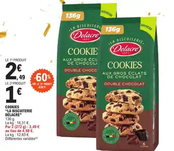 E.Leclerc COOKIES "LA BISCUITERIE DELACRE" offre