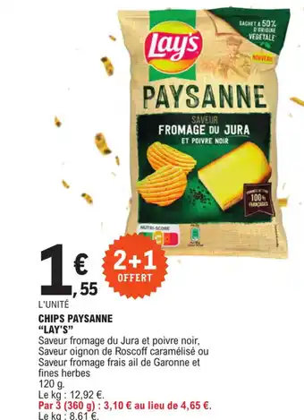 E.Leclerc CHIPS PAYSANNE "LAY'S" offre