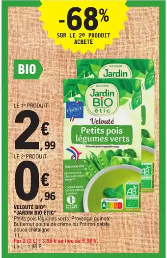 E.Leclerc VELOUTÉ BIO "JARDIN BIO ÉTIC" offre