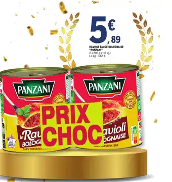 E.Leclerc RAVIOLI SAUCE BOLOGNAISE "PANZANI❞ offre