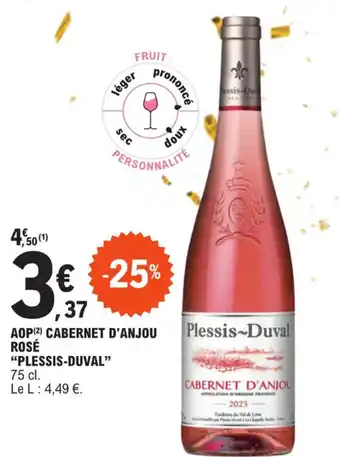 E.Leclerc AOP (2) CABERNET D'ANJOU ROSÉ "PLESSIS-DUVAL" offre