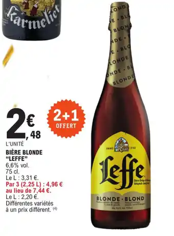 E.Leclerc BIÈRE BLONDE "LEFFE" offre