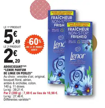 E.Leclerc ADOUCISSANT(1)(2) "LENOR PARFUM offre