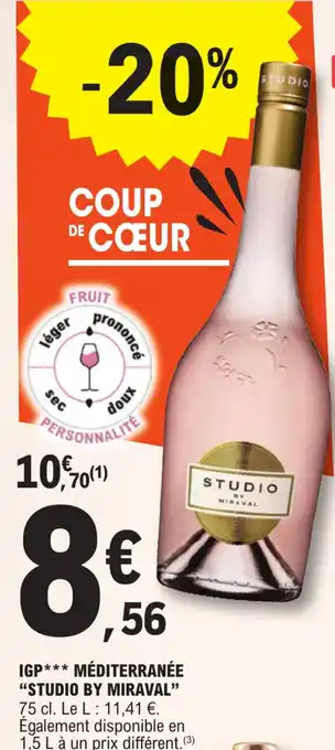 E.Leclerc IGP*** MÉDITERRANÉE "STUDIO BY MIRAVAL" offre