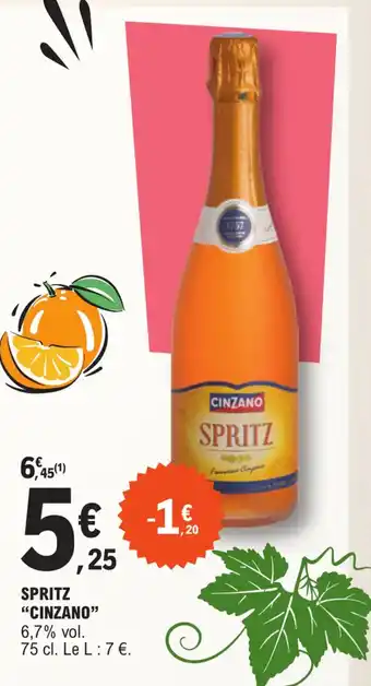 E.Leclerc SPRITZ "CINZANO" 6,7% vol. offre