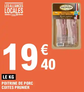 E.Leclerc POITRINE DE PORC CUITES PRUNIER offre