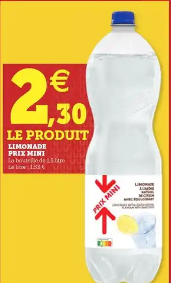 Hyper U LIMONADE PRIX MINI offre