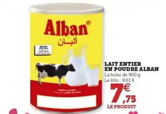 Hyper U LAIT ENTIER EN POUDRE ALBAN offre