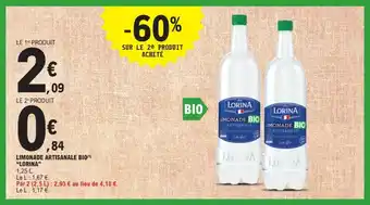 E.Leclerc LIMONADE ARTISANALE BIO(¹) "LORINA" offre