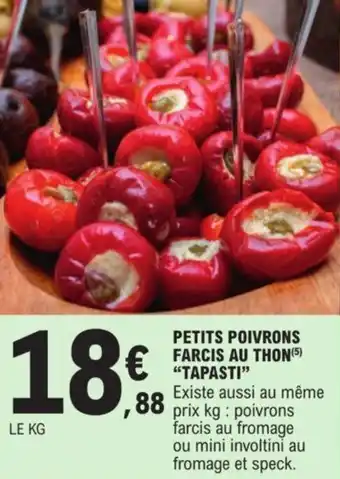 E.Leclerc PETITS POIVRONS FARCIS AU THON(5) "TAPASTI" offre