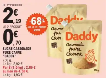 E.Leclerc SUCRE CASSONADE PURE CANNE "DADDY" offre