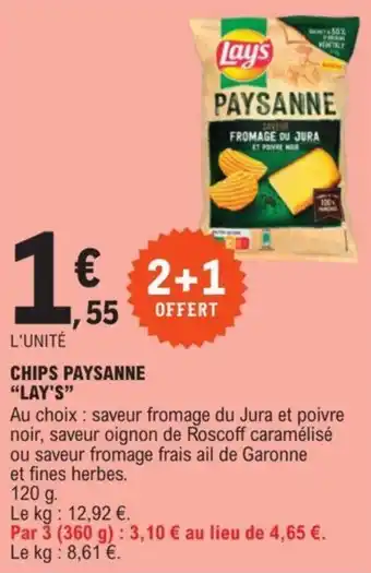 E.Leclerc CHIPS PAYSANNE "LAY'S" offre