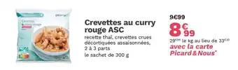 Picard Crevettes au curry rouge ASC offre