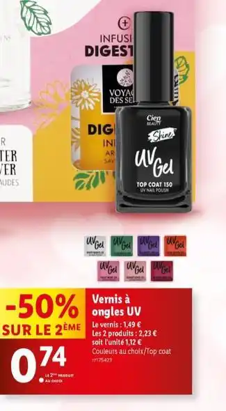 Lidl Uv - vernis a ongles offre