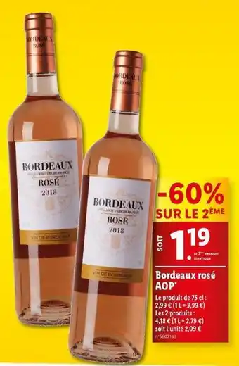 Lidl Bordeaux - rosé aop offre