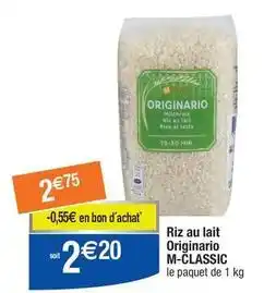 Migros M-classic - riz au lait originario offre