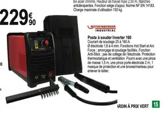 Tridôme Poste à souder Inverter 160 offre