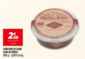 Netto CONFITURE DE COING CASA DA PRISCA 500 g offre