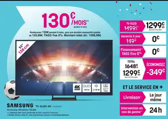 Pulsat SAMSUNG TV OLED 4K offre