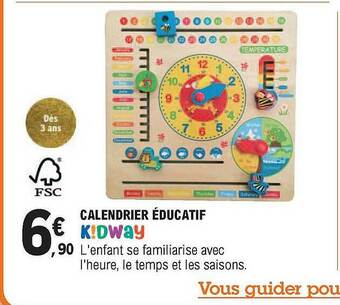 E.Leclerc Calendrier éducatif K!dway offre