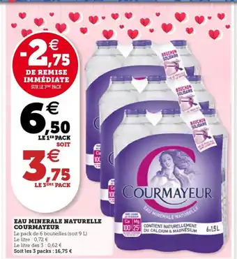 Hyper U EAU MINERALE NATURELLE COURMAYEUR offre