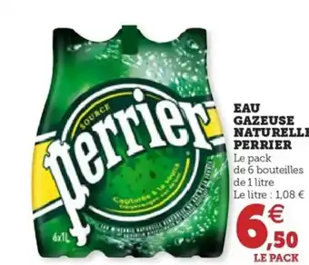 Hyper U EAU GAZEUSE NATURELLE PERRIER offre