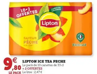 Hyper U LIPTON ICE TEA PECHE offre