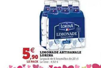Hyper U LIMONADE ARTISANALE LORINA offre