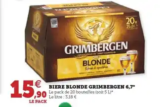 Hyper U BIERE BLONDE GRIMBERGEN 6,7° offre