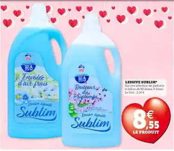 Hyper U LESSIVE SUBLIM offre
