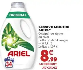 Hyper U LESSIVE LIQUIDE ARIEL* offre