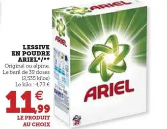 Hyper U LESSIVE EN POUDRE ARIEL offre