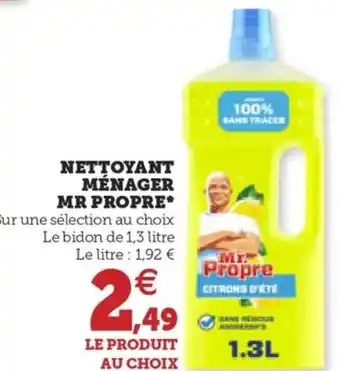 Hyper U NETTOYANT MÉNAGER MR PROPRE* offre