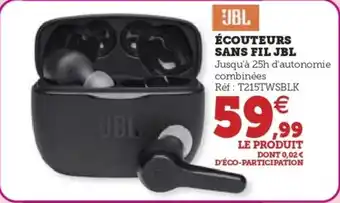 Hyper U ÉCOUTEURS SANS FIL JBL offre