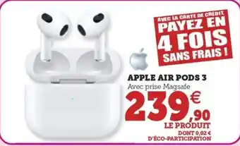 Hyper U APPLE AIR PODS 3 offre