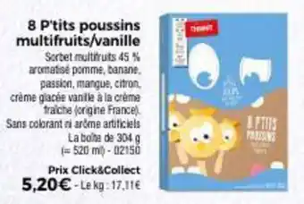 8 P'tits poussins multifruits/vanille