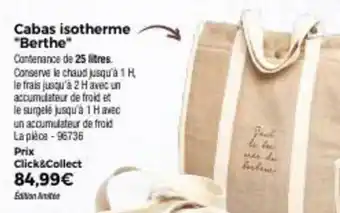 Thiriet Cabas isotherme "Berthe" offre