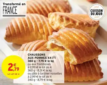 Intermarché CHAUSSONS AUX POMMES X4 offre
