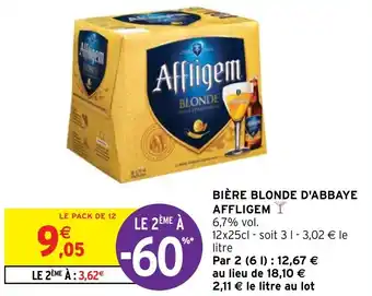 Intermarché BIÈRE BLONDE D'ABBAYE AFFLIGEM offre