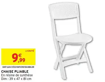 Intermarché CHAISE PLIABLE offre