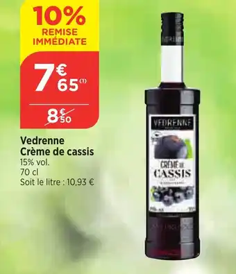 Maximarché Vedrenne Crème de cassis offre