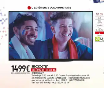 Extra SONY TÉLÉVISEUR OLED 4K offre